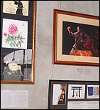 Экспозиция картин на выставке Самураи - 47 ронинов